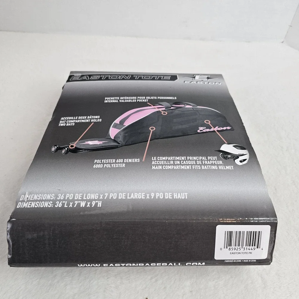 Easton Tote AllPurpose Sport Bat Bag Black And Pink 36